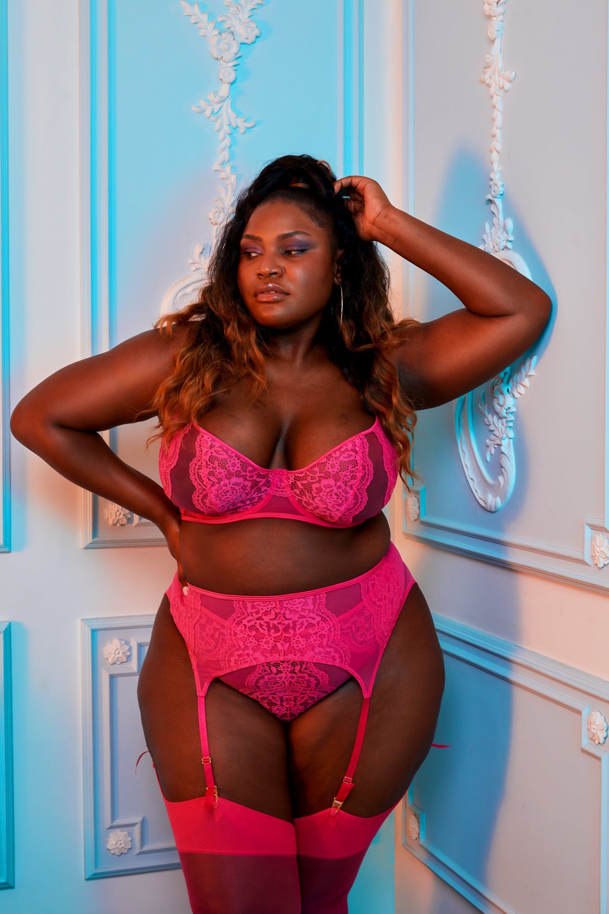 Ophelia Pink Cut Out Lace Bra