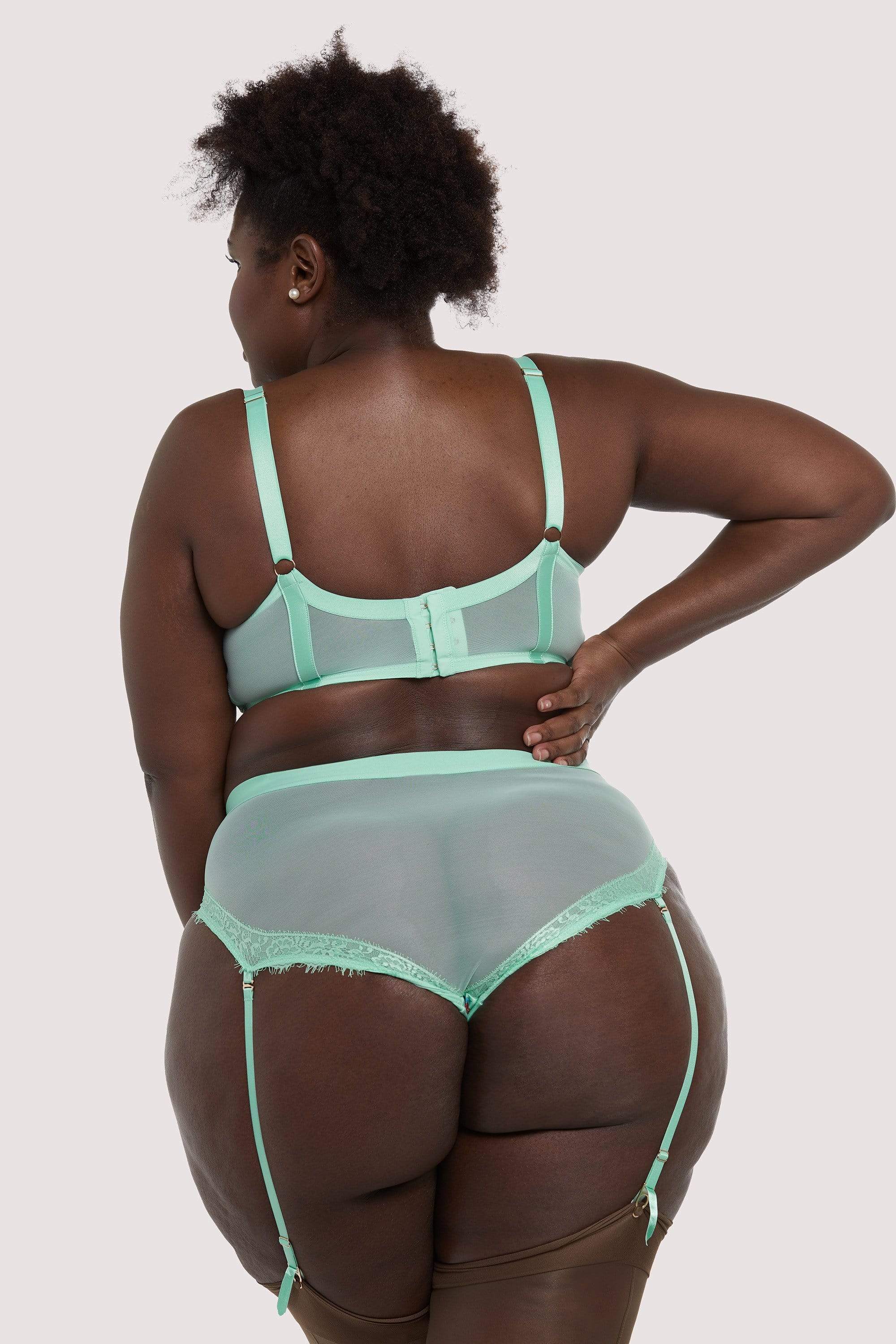 Felicity Hayward Sabey Mint Floral High Waist Curve Brief