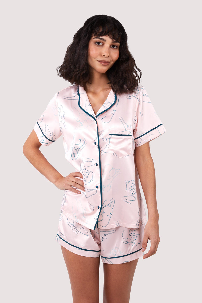 Venus Printed Pyjama Top & Bottom