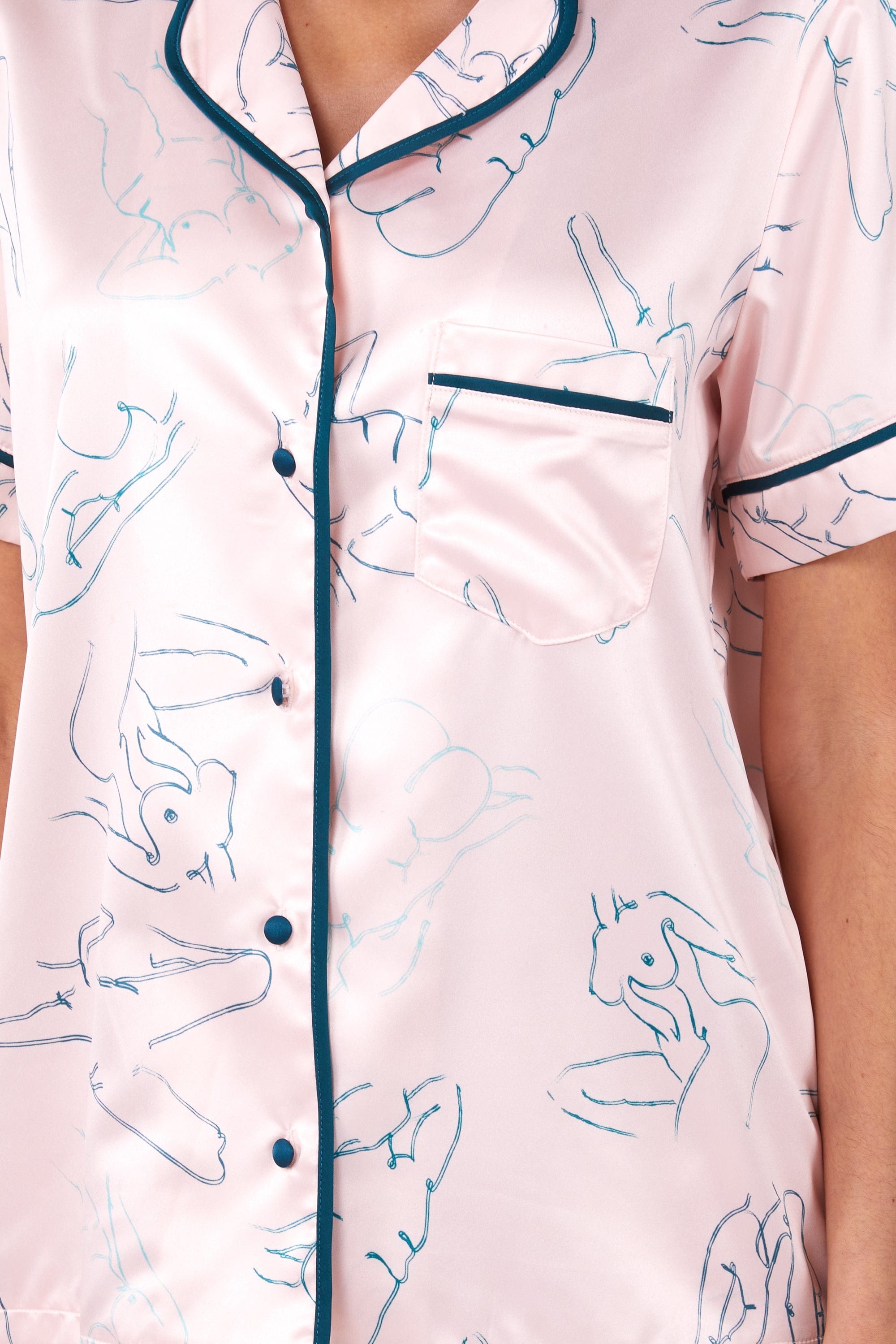 Venus Printed Pyjama Top & Bottom