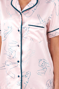 Venus Printed Pyjama Top & Bottom