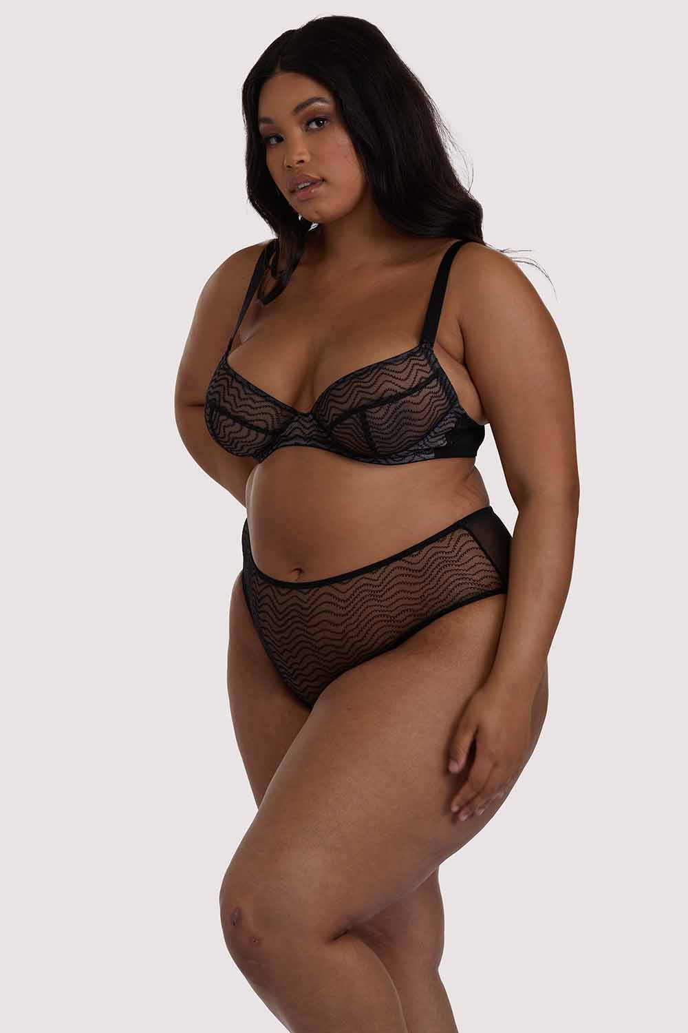 Brianna Black Mesh Bra
