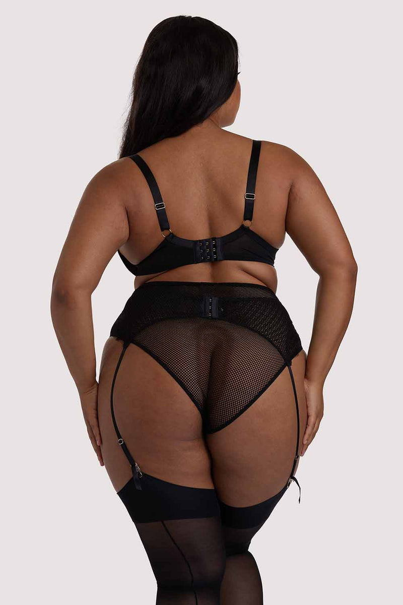 Khloe Black Floral Suspender