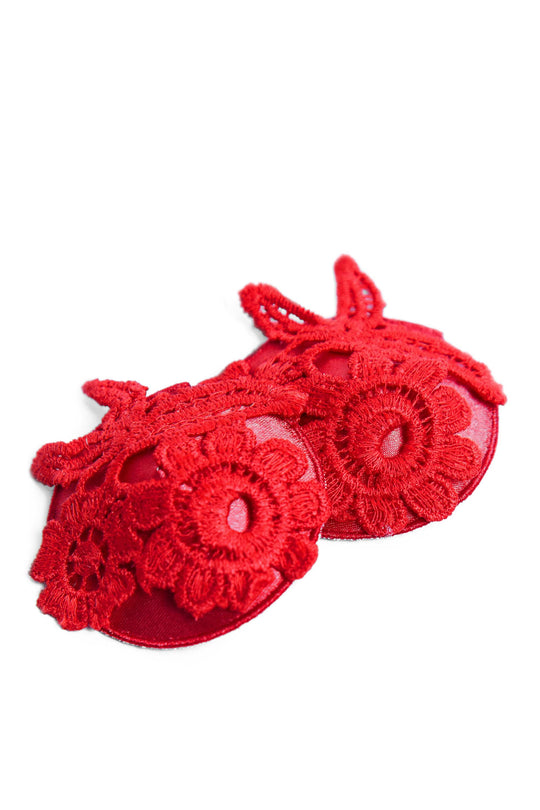 Red Applique Nipple Pasties