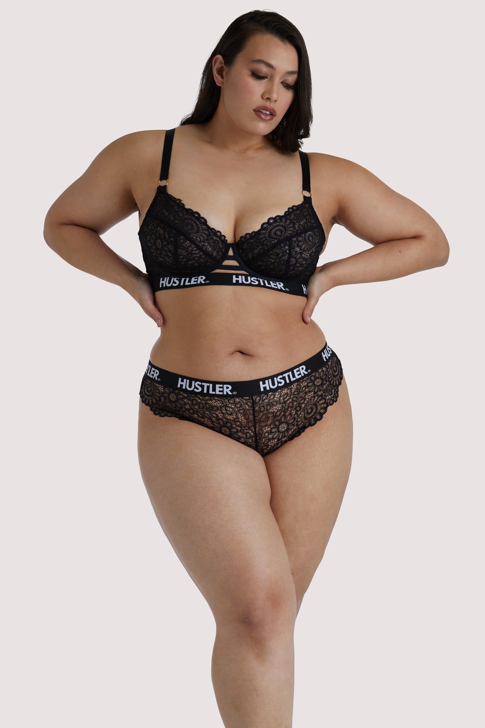 Branded Black Curve Lace Bra