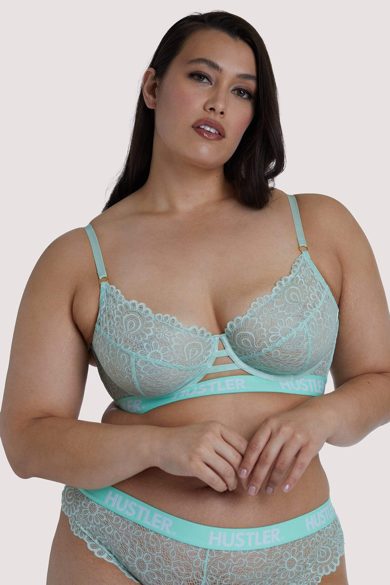 Branded Mint Curve Lace Bra
