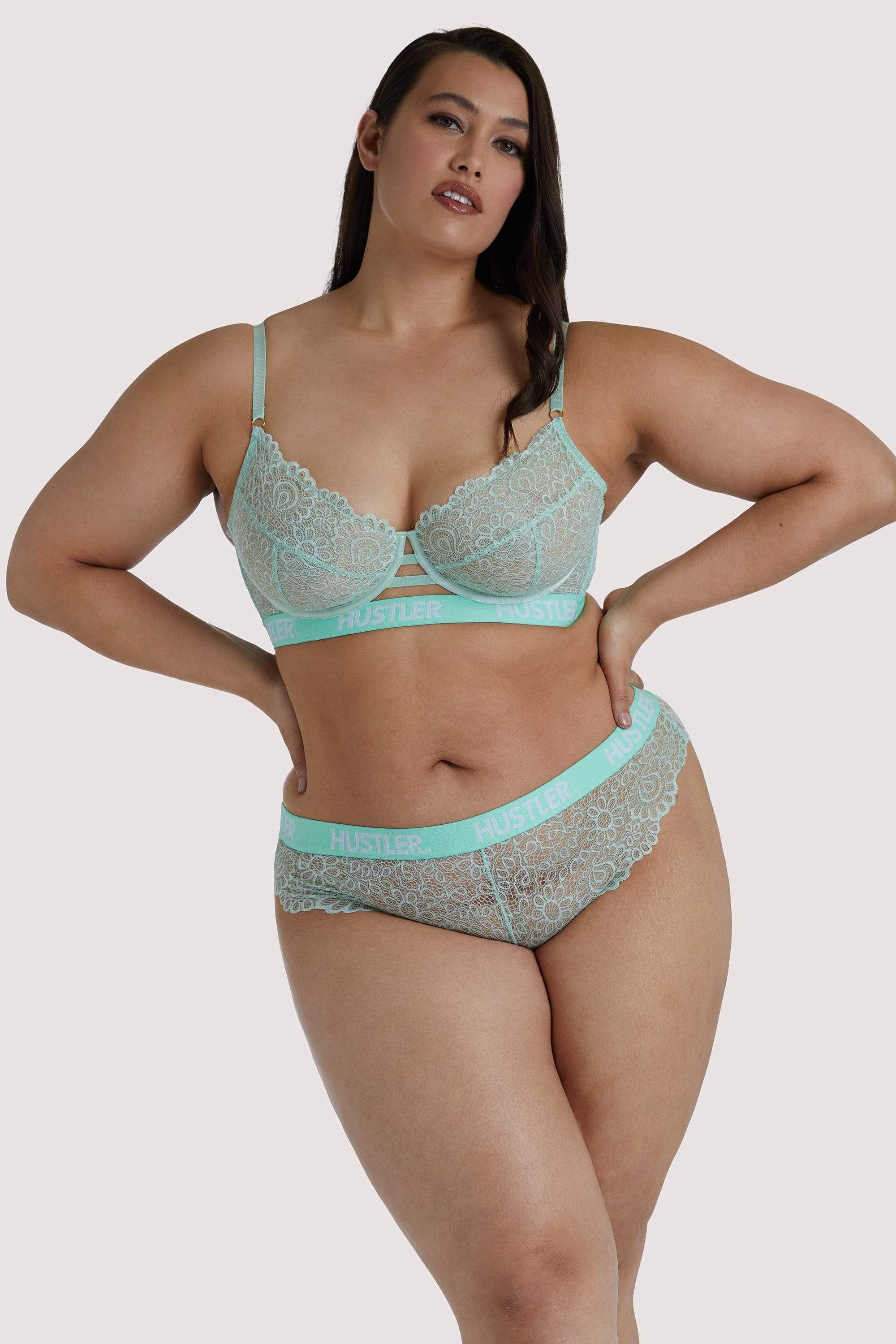 Branded Mint Curve Lace Bra