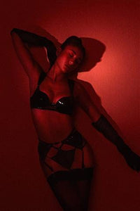 Maxine Black PVC Plunge Bra