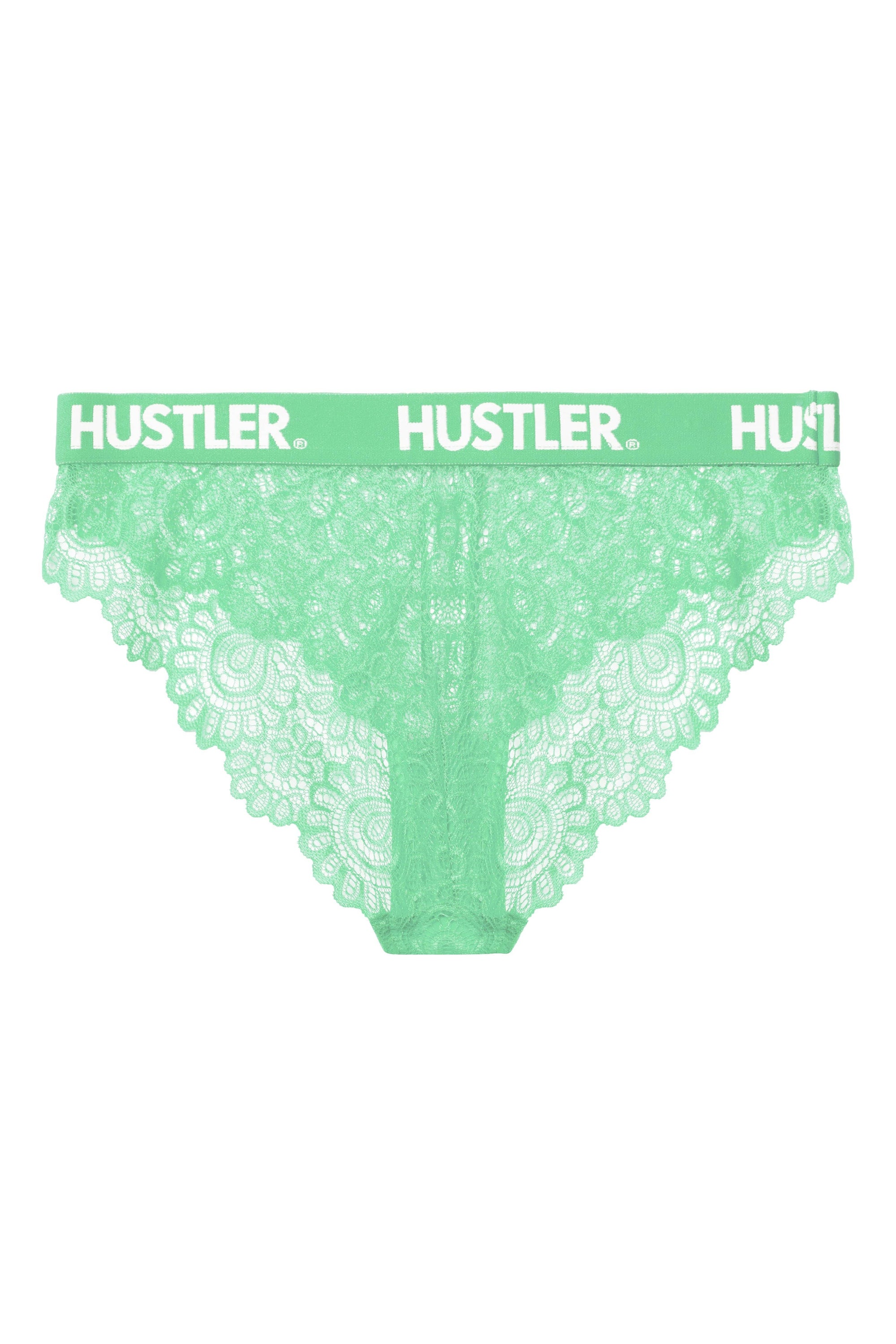 Branded Mint Lace Brief