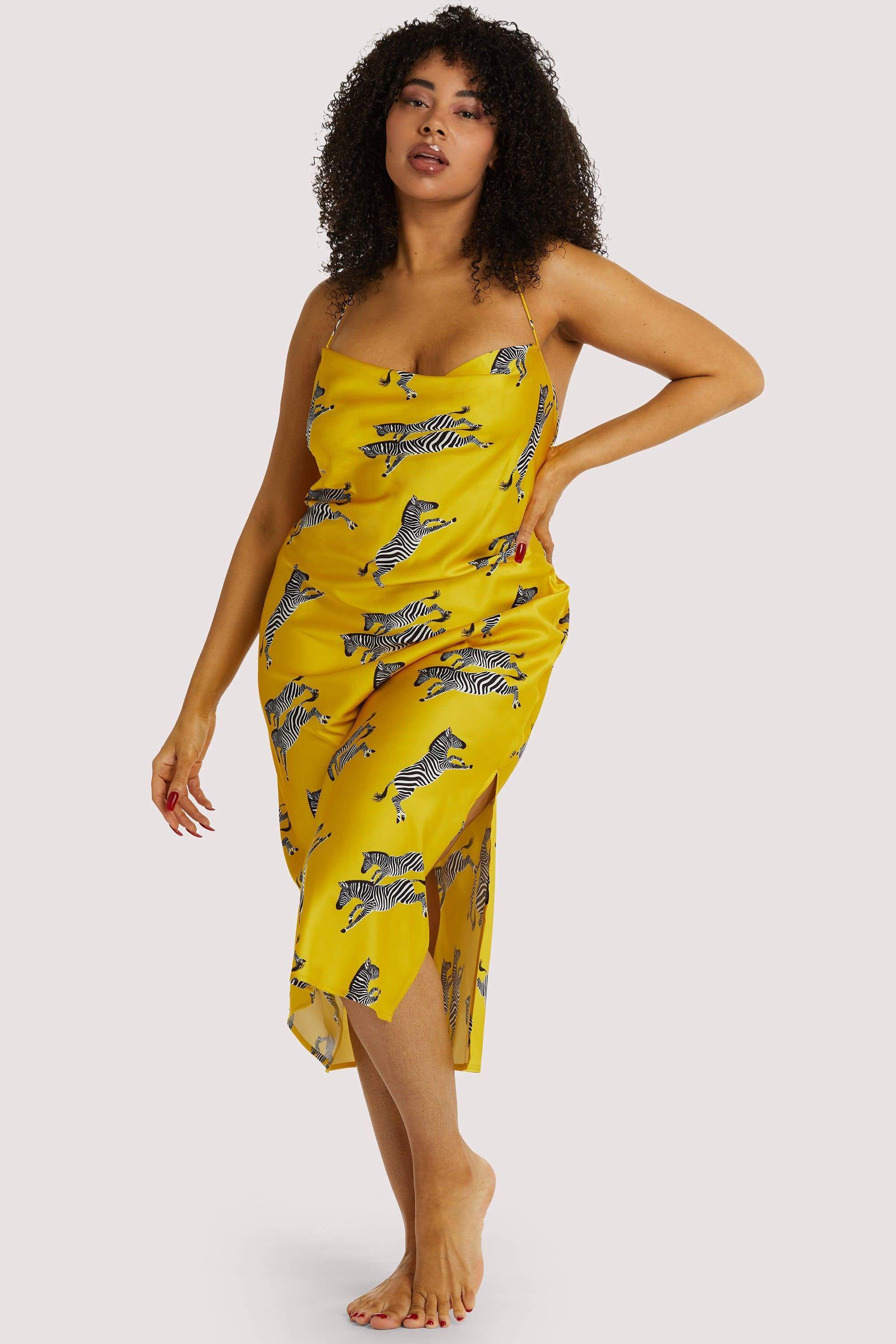 Mustard Zebra Dress