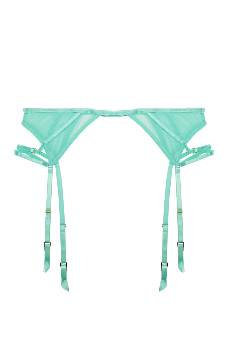 Penny Neon Green Strappy Mesh Suspender Belt Playful Promises Penny Neon Green Strappy Mesh Suspender Belt Playful Promises