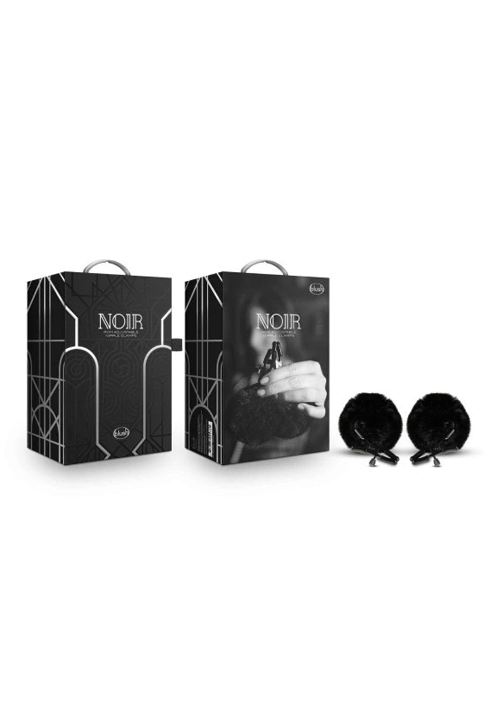 Noir Black Pom Adjustable Nipple Clamps
