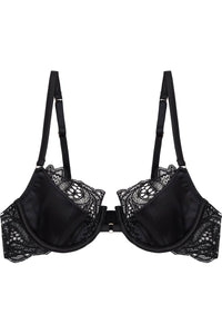 Peek & Beau Ida Satin sling & lace bra with ring detail A - D