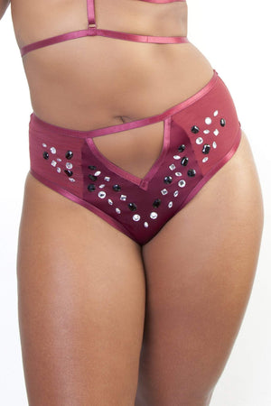 & Betsy Studded High Waist Brief
