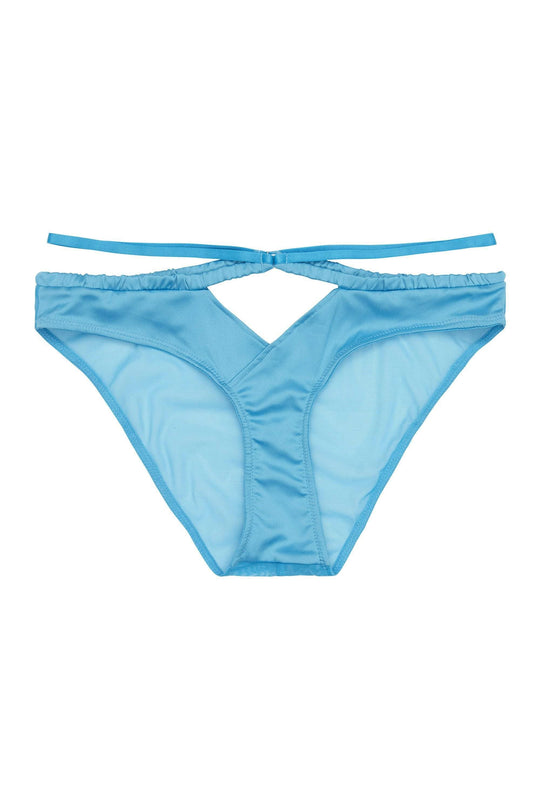 Peek & Beau Dani Blue Strappy Satin Brief