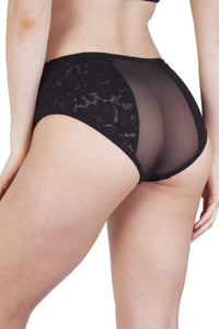 Peek & Beau Toyen Black Mesh & Lace HW Corset Brief