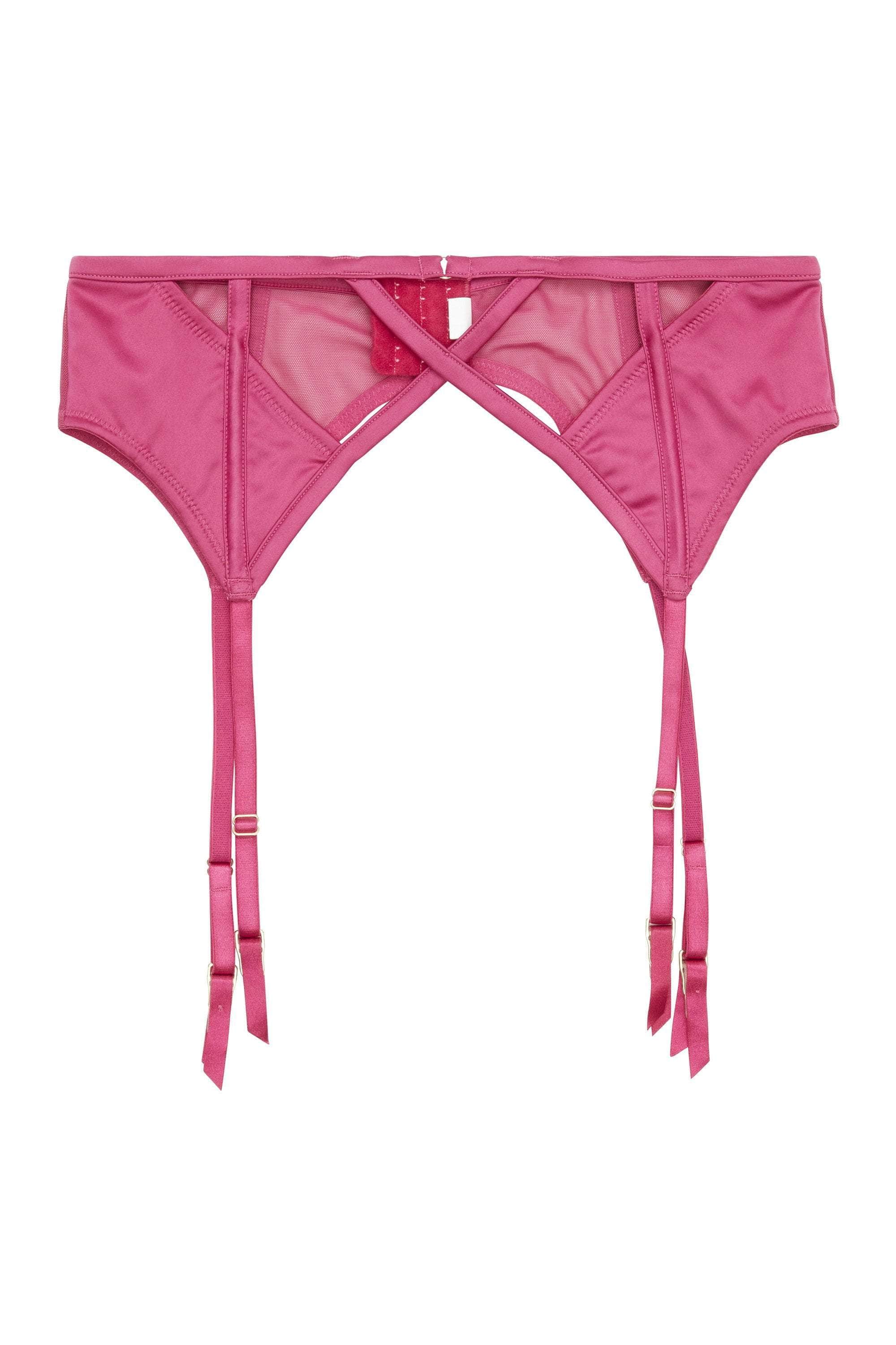 Peek & Beau Dani Magenta Strappy Satin Suspender