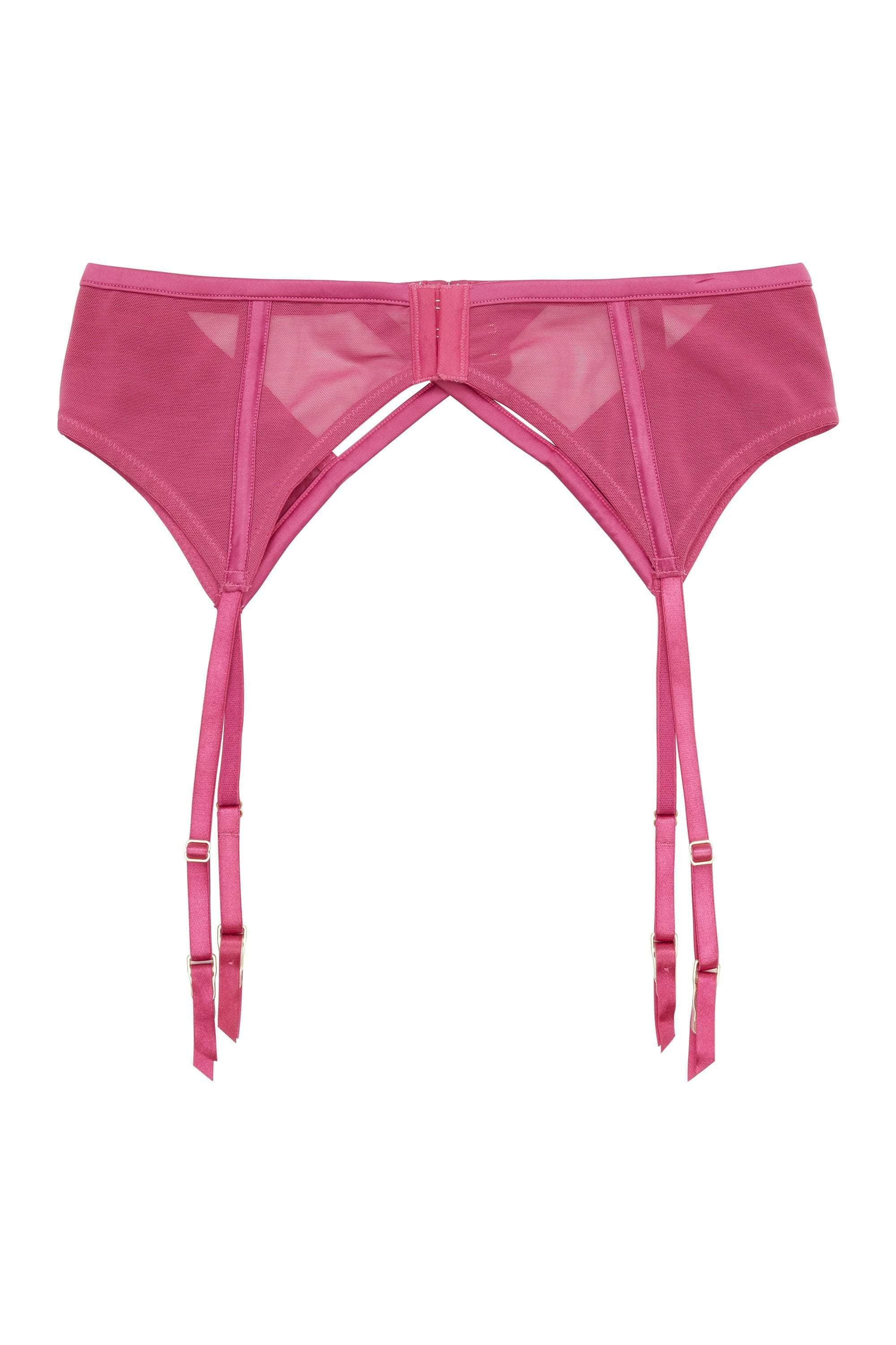 Peek & Beau Dani Magenta Strappy Satin Suspender