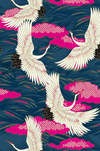 Playful Promises Pink Crane Face Mask