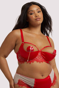 Anaise Red Quarter Cup Bra – Playful Promises