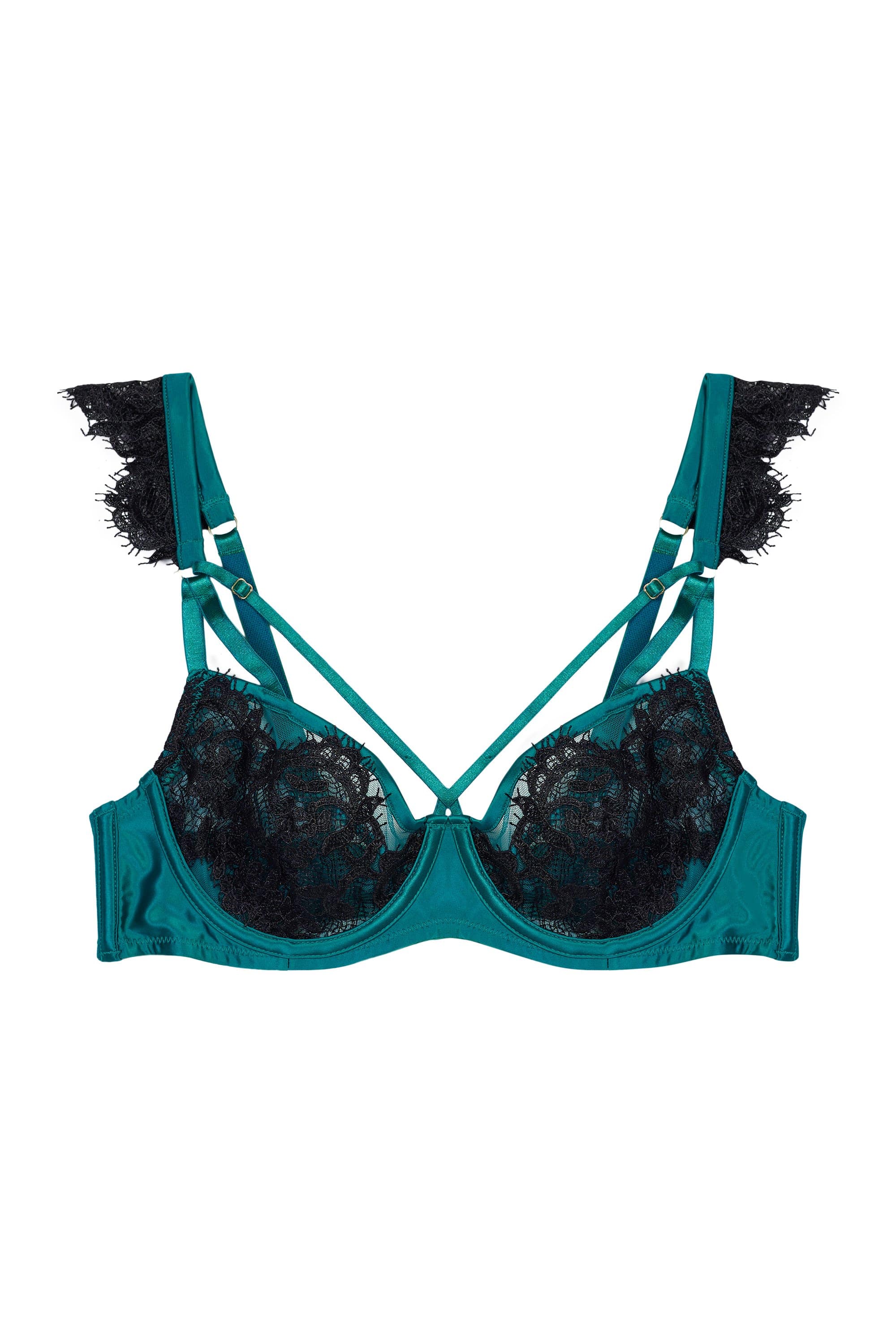 Anneliese Teal Balcony Bra