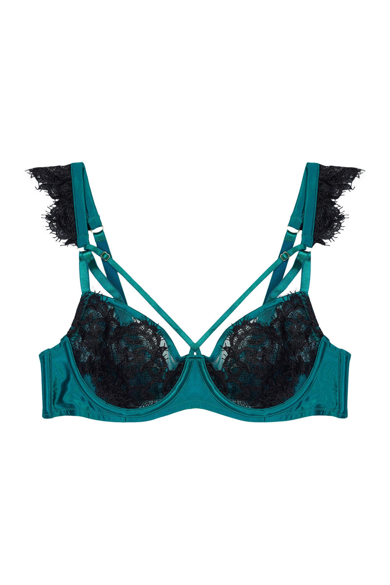 Anneliese Teal Balcony Bra
