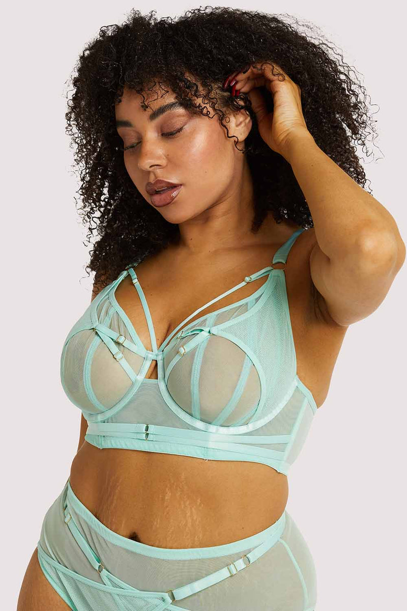 Eddie Aqua Crossover Wrap Bra – Playful Promises