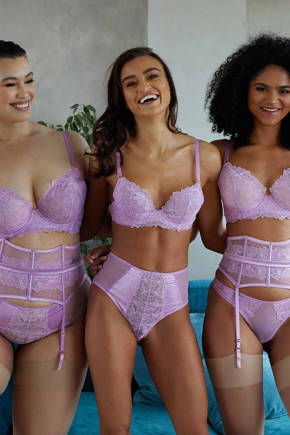 Bra and brief, set, lilac