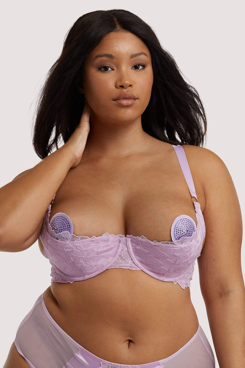 Lila Lilac Quarter Cup Bra – Playful Promises