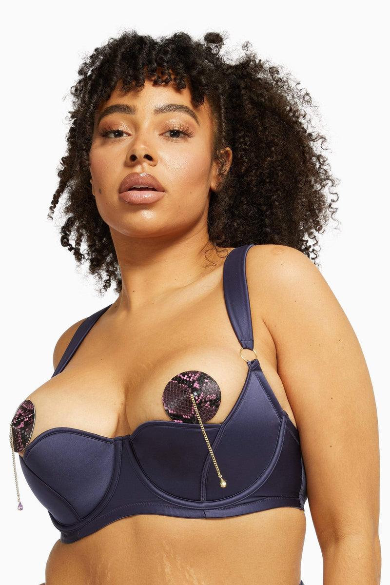 Jaquelina Mustard Contrast Quarter Cup Bra