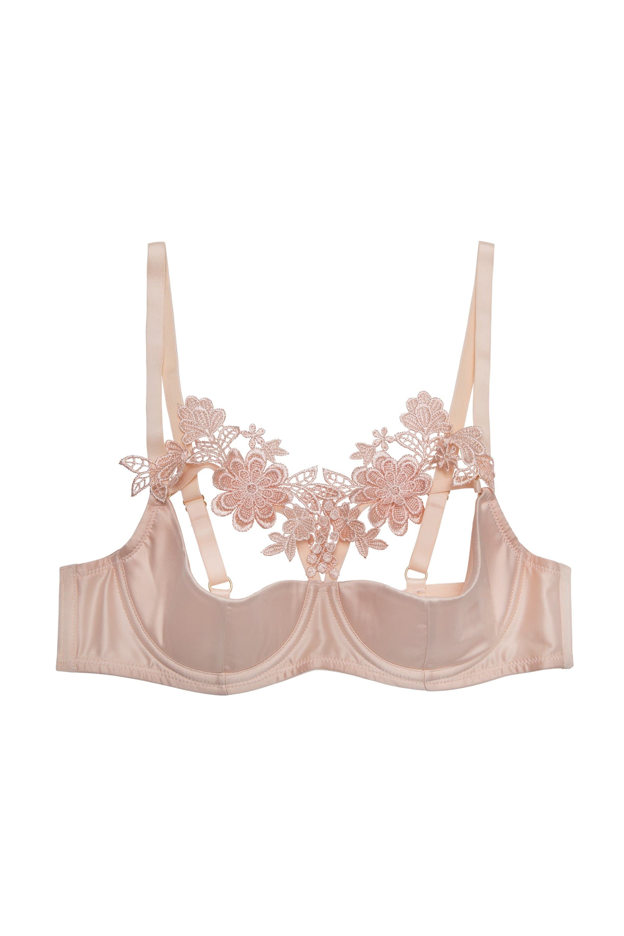 Virginia Peach Guipure Quarter Cup Bra – Playful Promises