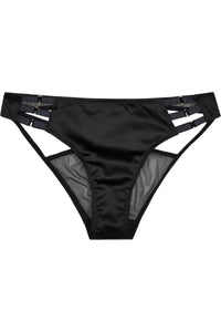 Ava Black Strappy Brief Curve