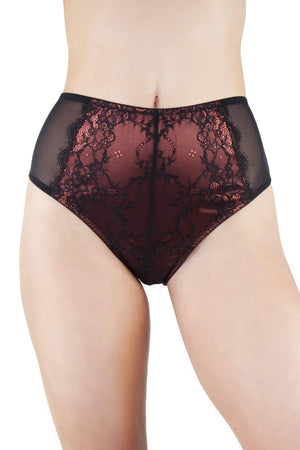 Irena Satin & Lace High Waist Brief