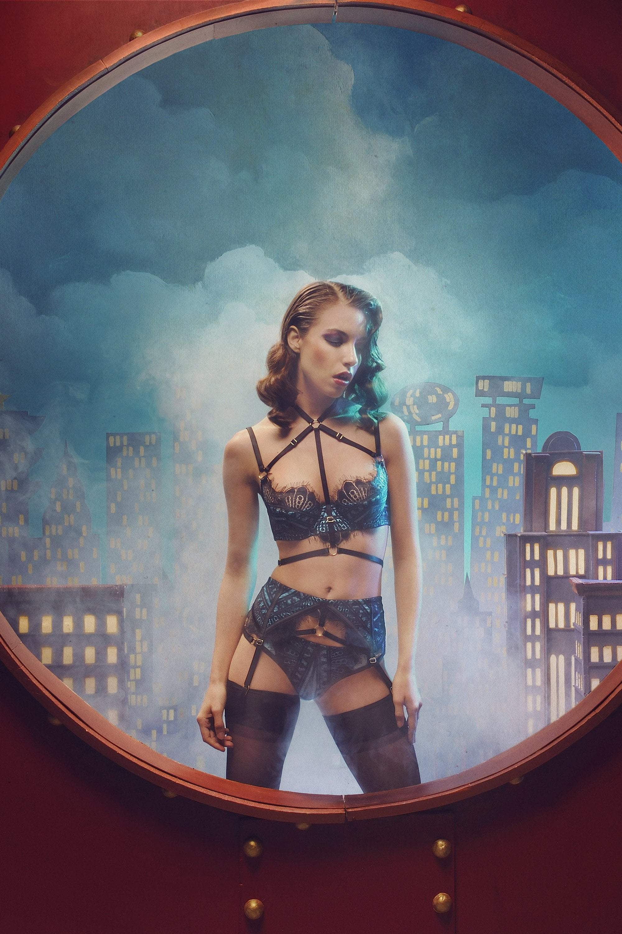 Sky Lace Harness Brief