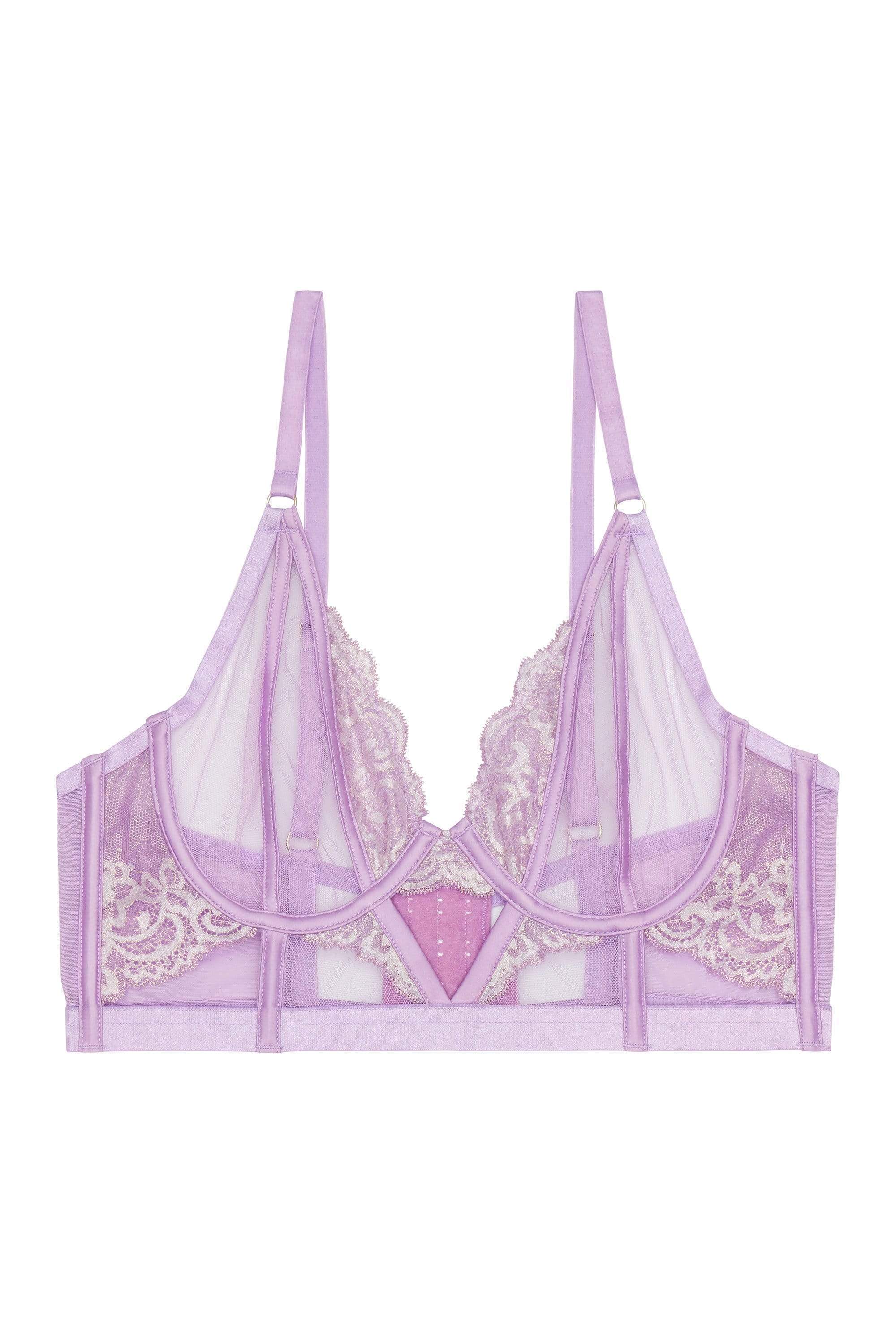 Fenella Lace and Net Longline Bra