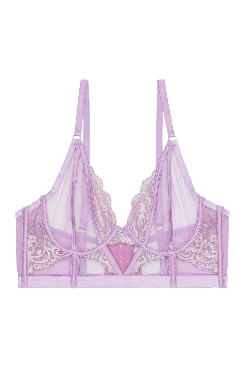 Fenella Lace and Net Longline Bra