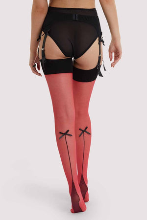 Bow Back Seamed Stockings