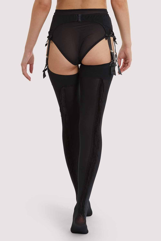 Fringe Stockings Black