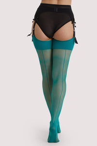 Quetzal Green Seamed Stockings