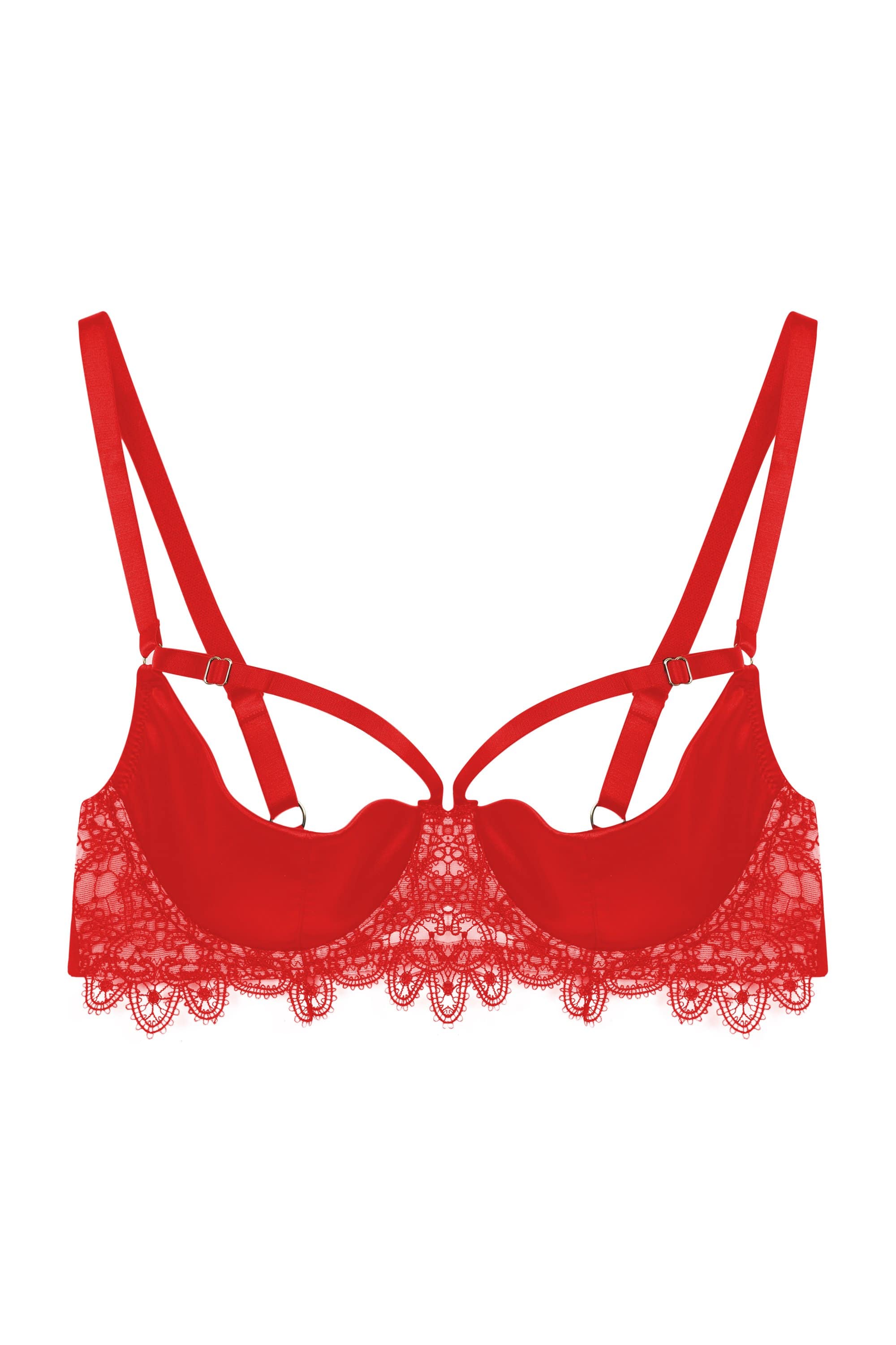 Anaise Red Quarter Cup Bra – Playful Promises