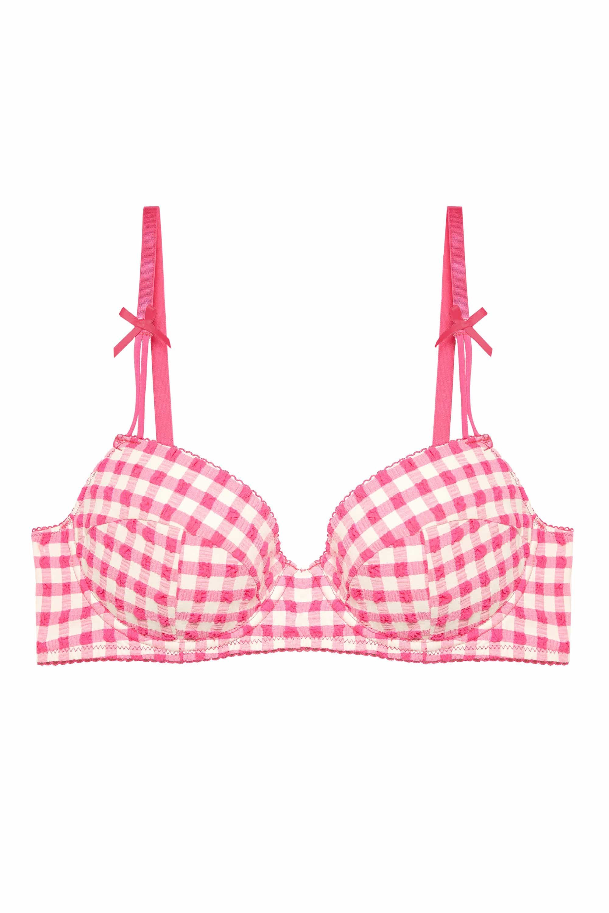 Daisy Pink Gingham Balcony Bra – Playful Promises