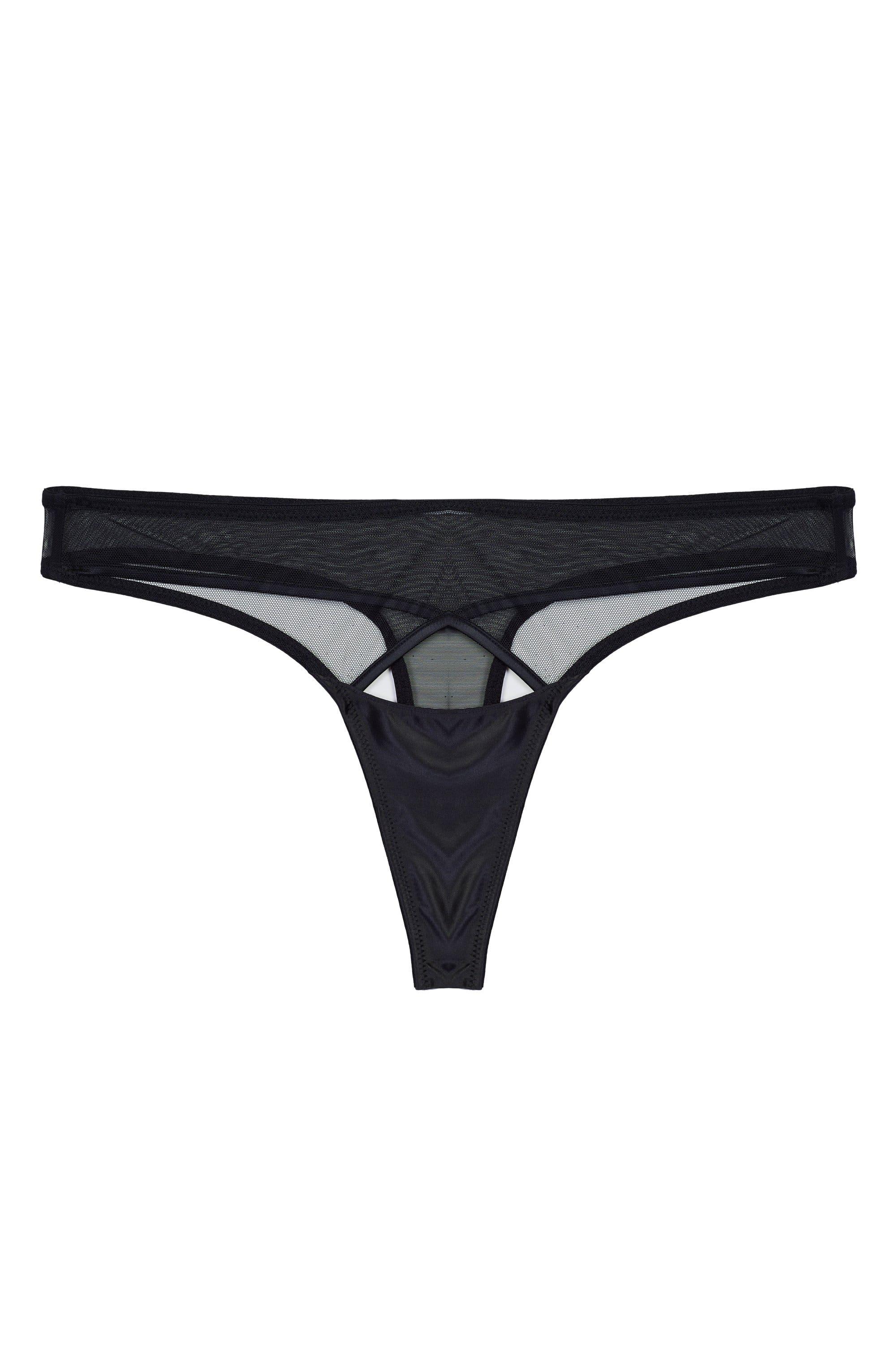 Charlie Black Cut-out Thong – Playful Promises