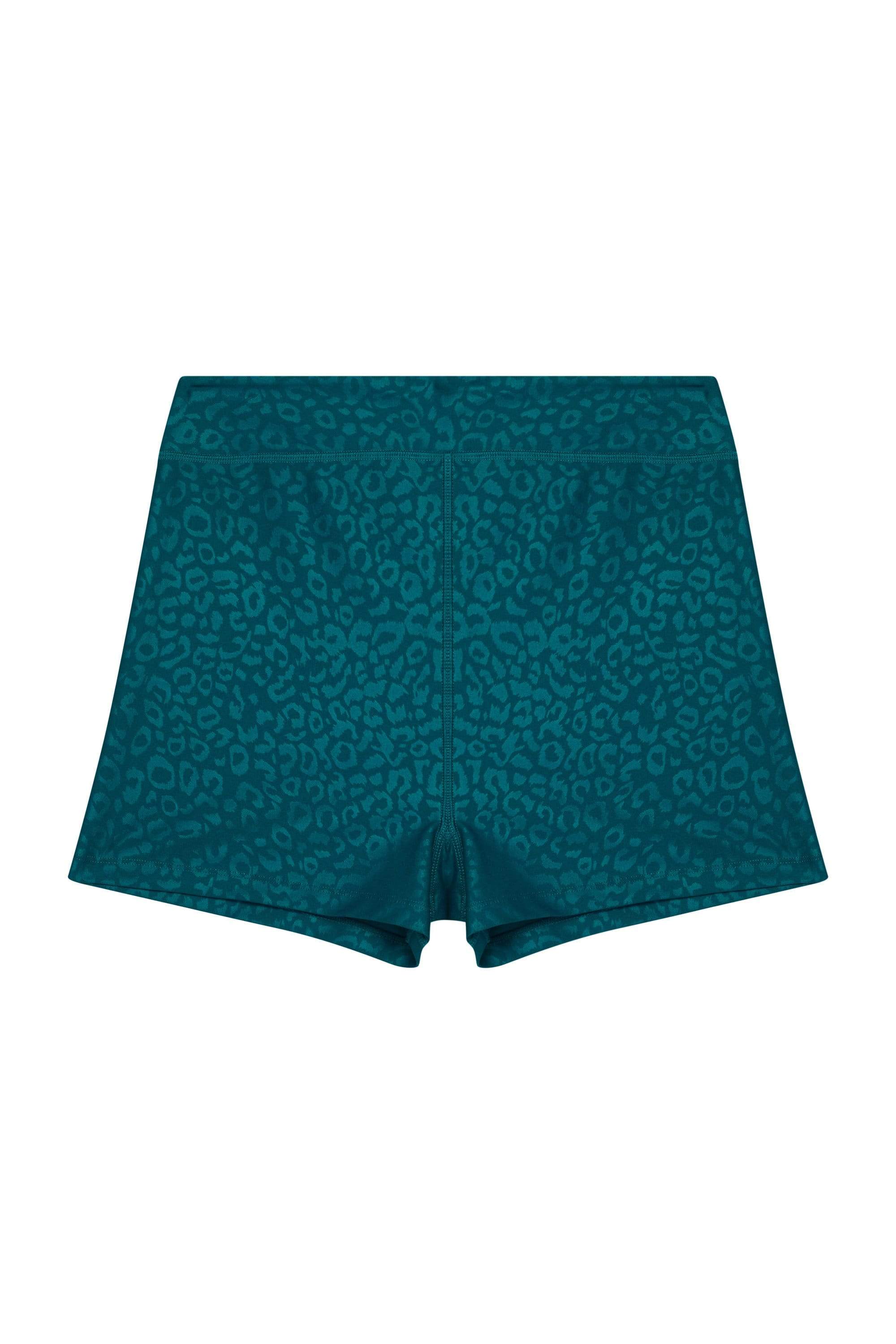 Teal Wet Look Shorts
