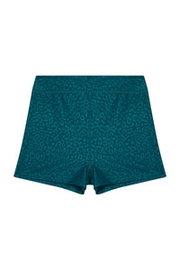 Teal Wet Look Shorts