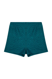 Teal Wet Look Shorts
