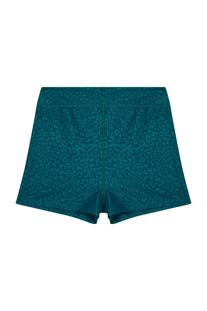 Teal Wet Look Shorts