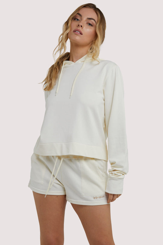 Winter White Hooded Top