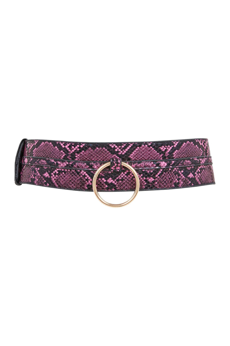 Purple Snake Ring Detail Belt
