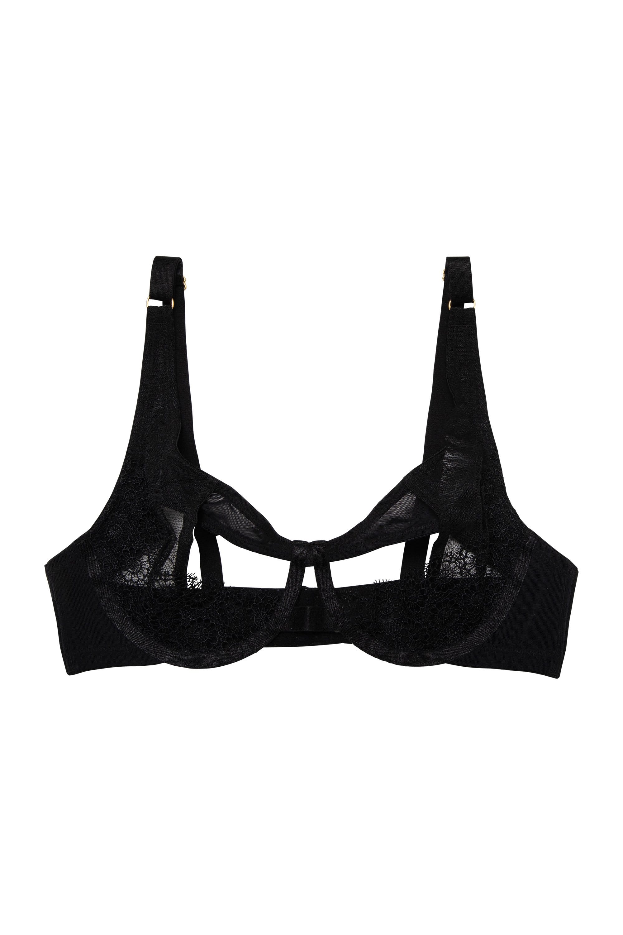 Elva Black High Apex Bra