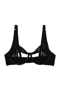 Elva Black High Apex Bra